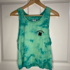 PINK Victoria's Secret Green Tie-Dye Tank Top | St. Patrick’s Day, Irish